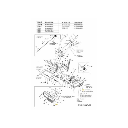 BELT COVER: WITHOUT REV 786-0056A709 ORIGINAL MTD | Newgardenstore.eu