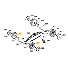 WHEEL, 170MM DIA. 4961048 ORIGINAL MTD | Newgardenstore.eu
