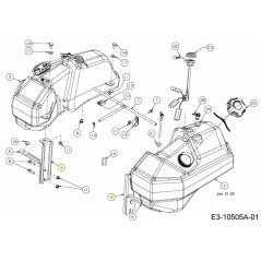 STAFFA SERBATOIO CARBURANTE 703-10595-CY ORIGINALE MTD | Newgardenstore.eu