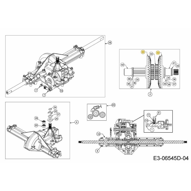 Zahnrad: Kegelrad: 42 Zähne 717-04479B Original MTD