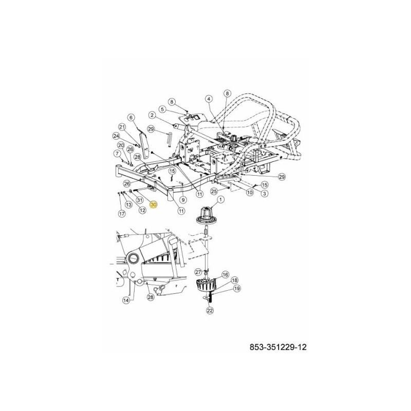RELEVEUR AVANT ROD DECK 747-10812 ORIGINAL MTD RELEVEUR AVANT ROD DECK 747-10812 ORIGINAL MTD
