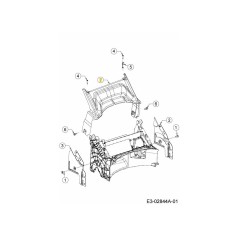 Rückabdeckung 46 cm 731-10365 ORIGINAL MTD | Newgardenstore.eu