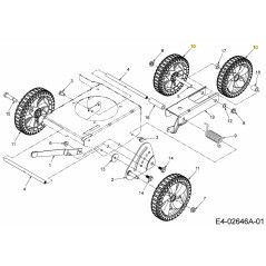 RUEDA: 7"X1.8": PASADOR: BARRA: GRIS 734-04562 ORIGINAL MTD