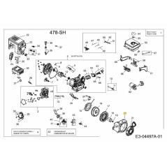 SHROUD ENGINE 751-11379 ORIGINAL MTD | Newgardenstore.eu