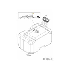 VALVOLA ROLLOVER CARBURANTE 1/4 NERO 751-12118 ORIGINALE MTD | Newgardenstore.eu