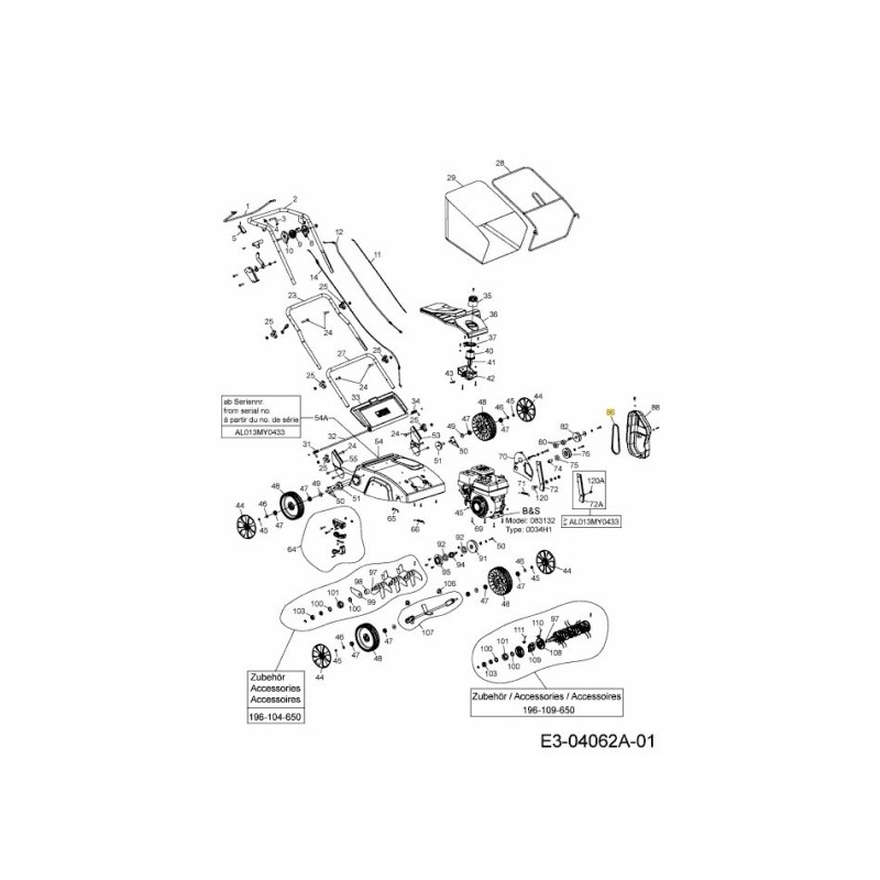 Courroie trapézoïdale 754-05057 ORIGINALE MTD
