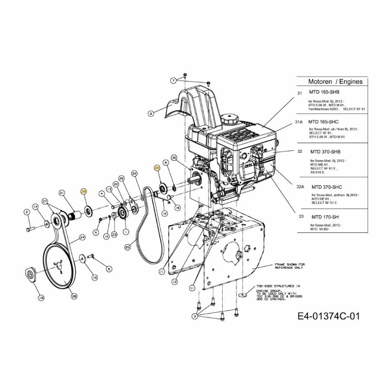 METÀ PULEGGIA 756-04252 ORIGINALE MTD