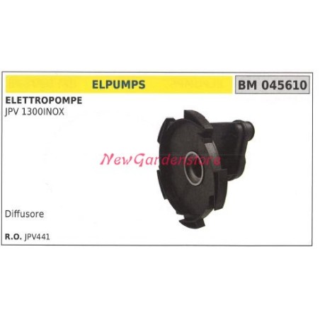 ELPUMPS JPV 1300INOX motor pump diffuser 045610 | Newgardenstore.eu