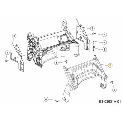 Rear cover 42cm 731-09739 ORIGINAL MTD | Newgardenstore.eu