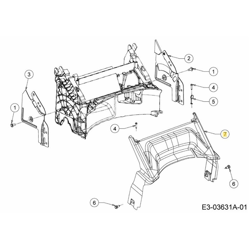 Rear cover 42cm 731-09739 ORIGINAL MTD