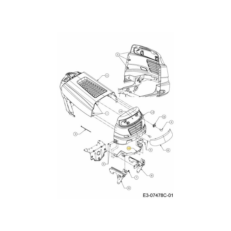 BRKT:PIVOT:HOOD LT-5 783-05454637 ORIGINAL MTD