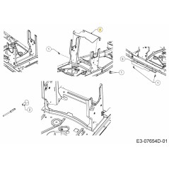 CUBIERTA - CAJA DE ASIENTO 783-11048 ORIGINAL MTD