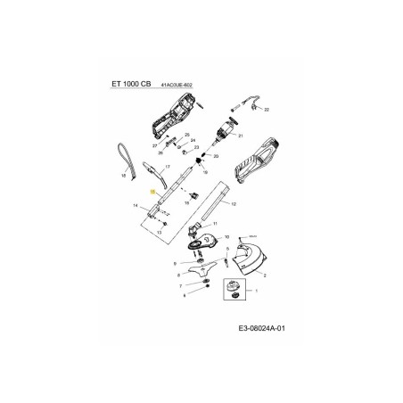 ALLOGGIAMENTO DELL'ALBERO DI TRASMISSIONE SUPERIORE 092.61.202 ORIGINALE MTD | Newgardenstore.eu