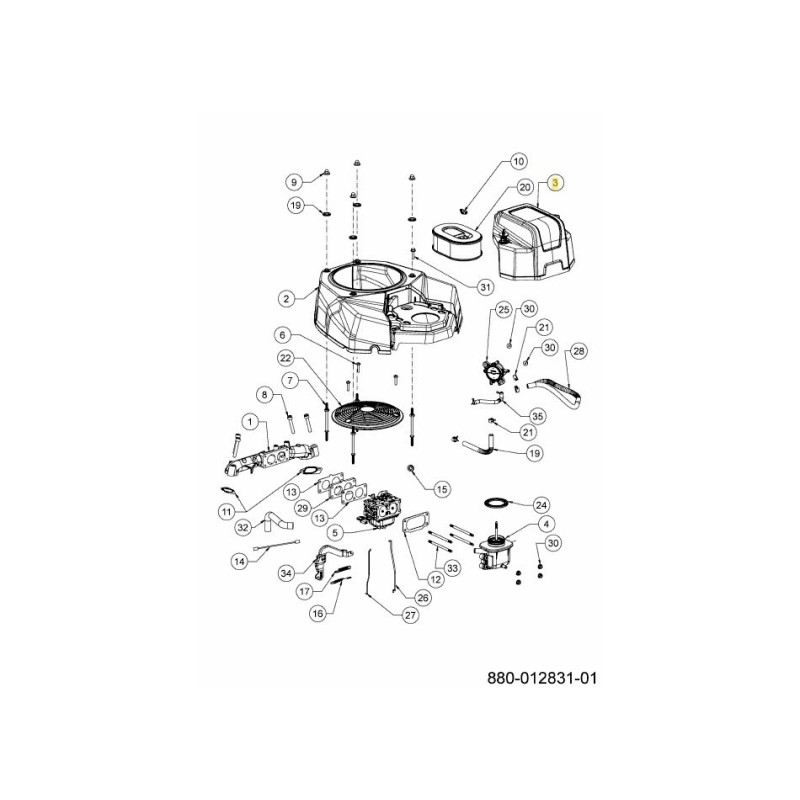 AIR FILTER HOUSING 631-05665 ORIGINAL MTD
