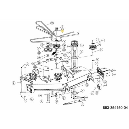 SUPPORT DE COURROIE 783-11828 ORIGINAL MTD | Newgardenstore.eu