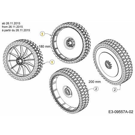 WHL:IDLE:180MM:BB PREM:NEW 634-05018 ORIGINAL MTD | Newgardenstore.eu