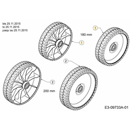 WHL:COMP:180mm:IDLE:BB:1C 634-05151 ORIGINAL MTD | Newgardenstore.eu
