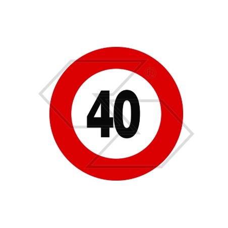 Retro-reflective permanent speed limit sticker NEWGARDENSTORE | Newgardenstore.eu