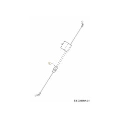 Conjunto de cable de freno 746-05111 ORIGINAL MTD | Newgardenstore.eu