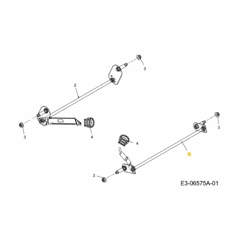 Vorderachse 611-04143B Original MTD