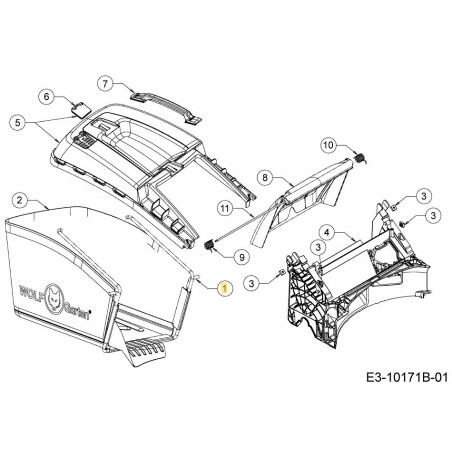 TELAIO DI RACCOLTA DELL'ERBA 647-05130637 ORIGINALE MTD | Newgardenstore.eu