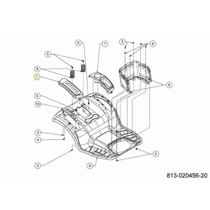 CUBIERTA ASM :RH:LT:ELEC TDF 631-05259A ORIGINAL MTD