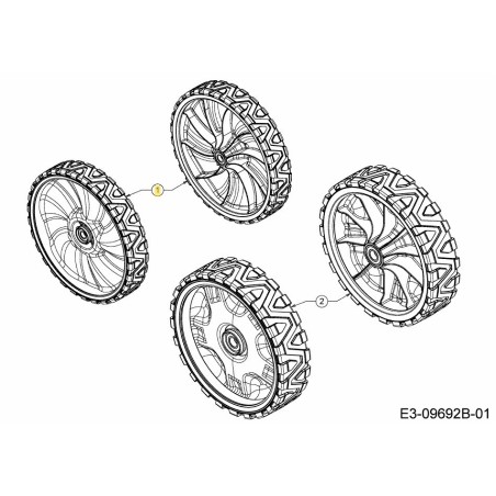 WHL ASM:11X2:BB:Z:BLK 634-06704 ORIGINAL MTD | Newgardenstore.eu