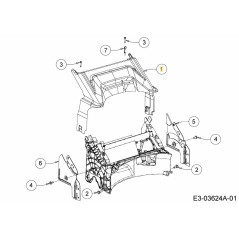 Rückabdeckung 46 cm 731-09742 ORIGINAL MTD | Newgardenstore.eu