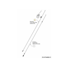 CÂBLE BOWDEN : CONT : ERS : 1360 mm 746-05221 ORIGINAL MTD