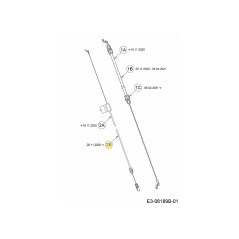 TRASMISSIONE VIA CAVO 746-05366 ORIGINALE MTD | Newgardenstore.eu