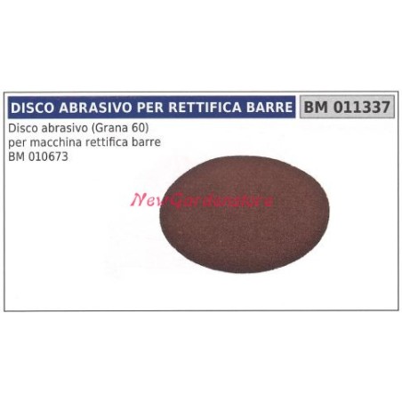 Abrasive disc for grinding machine bars BM 010673 NEW GARDEN STORE 011337
