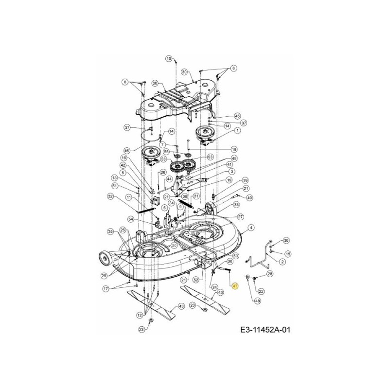 ROD:DECK:FRNT ADJ .4480" DIA 747-07732 ORIGINAL MTD