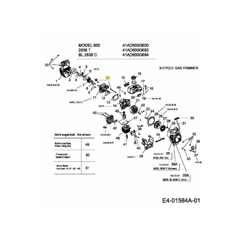 GRUPPO PRIMER E TUBO FLESSIBILE 791-683974B ORIGINALE MTD