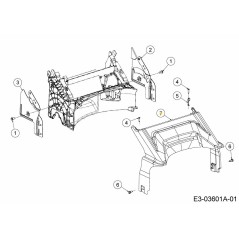 Rear Cover Wolf Red 731-09741 ORIGINAL MTD | Newgardenstore.eu