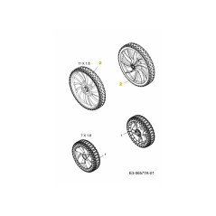 WHEEL 11x1.75 634-04625 ORIGINAL MTD | Newgardenstore.eu