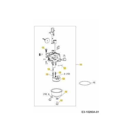 Vergaser-Reparatursatz 651-05443 Original MTD | Newgardenstore.eu