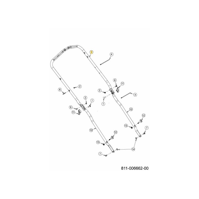 UPPER HANDLE 749-09328637 ORIGINAL MTD