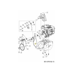 Courroie trapézoïdale 754-0356 d'origine MTD