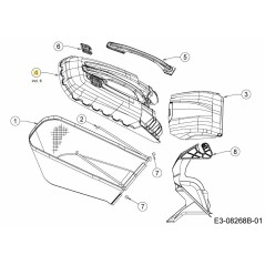 CONJUNTO DE BOLSA RECOGEDORA DE TECHO RÍGIDO 631-05059 ORIGINAL MTD | Newgardenstore.eu