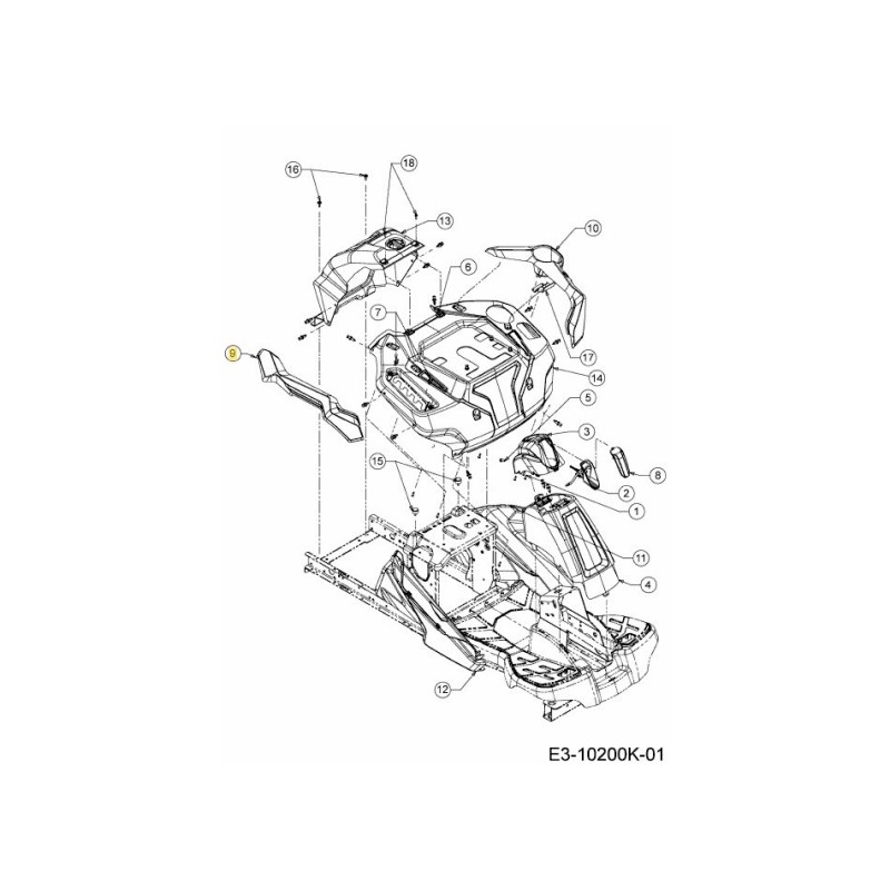 TRIM FENDER RH 731-13482 ORIGINAL MTD