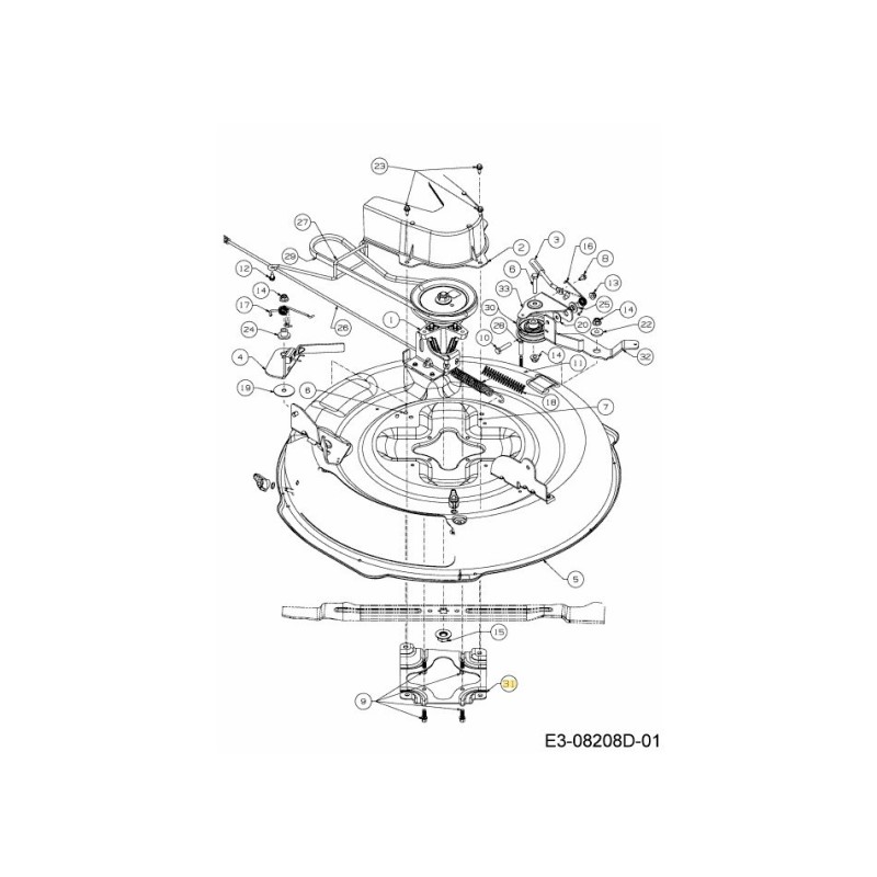 STAFFA SUPPORTO PONTE MANDRINO 783-08047A ORIGINALE MTD STAFFA SUPPORTO PONTE MANDRINO 783-08047A ORIGINALE MTD