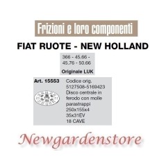 Disque d'embrayage central 18cave 35x31 366 45.66 45.76 LUK 15553 FIAT NEW HOLLAND