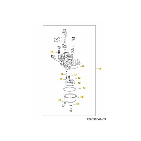 Vergaser-Reparatursatz 651-05421 Original MTD | Newgardenstore.eu