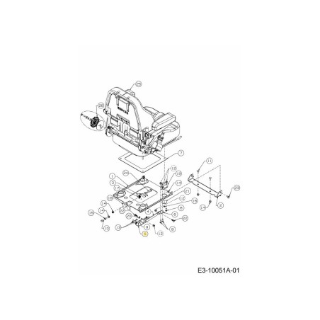 MONTAJE DE BLOQUEO DE ASIENTO 703-10274 ORIGINAL MTD | Newgardenstore.eu
