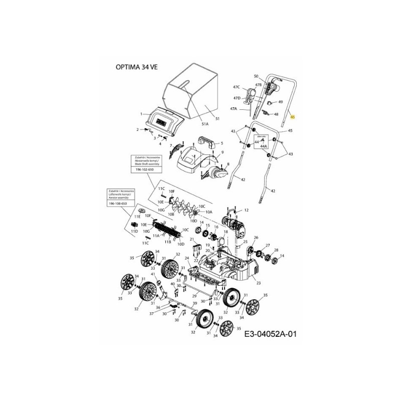 Upper handle 749-05180 ORIGINAL MTD