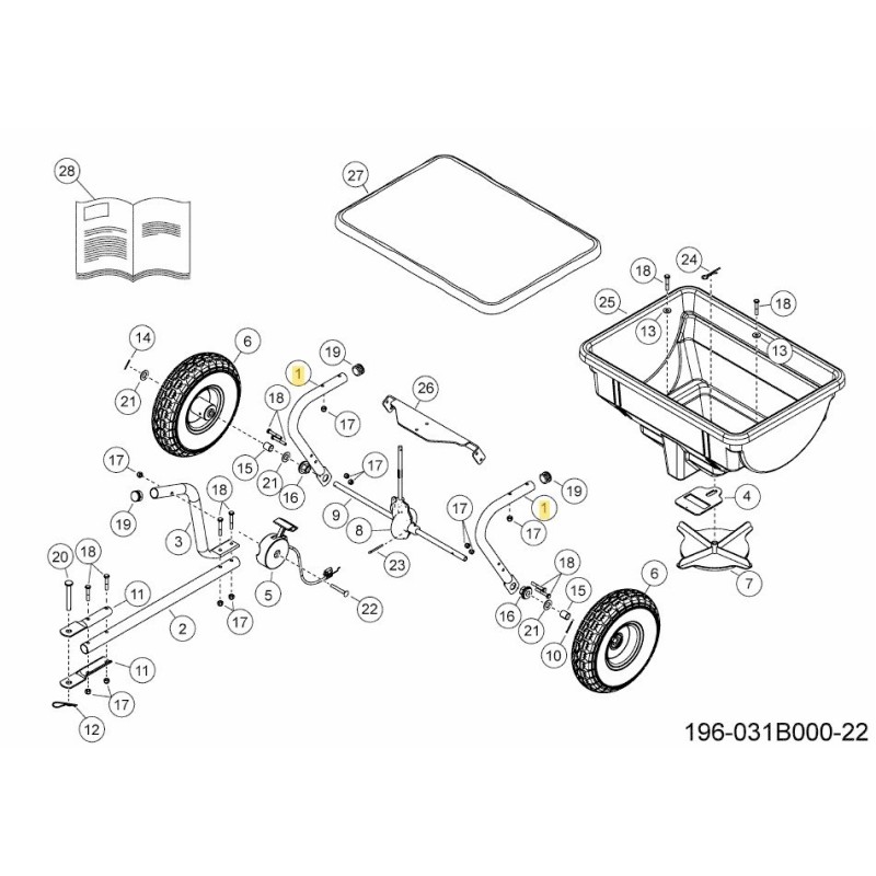 TUBO DEL TELAIO AF-28299BL3 ORIGINALE MTD