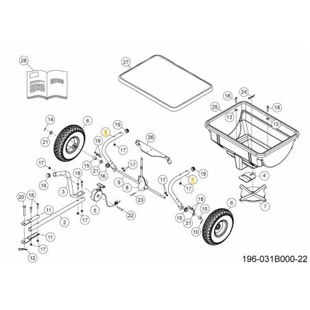 TUBE DE CADRE AF-28299BL3 ORIGINAL MTD | Newgardenstore.eu