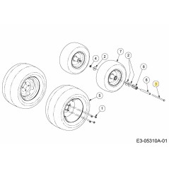 Vis hexagonale 1/2-20 x 9,50 01009288 d'origine MTD