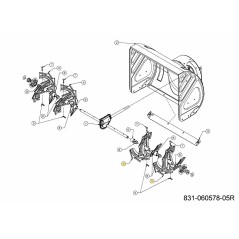 CONJUNTO DE BARRENO IZQUIERDO 684-06760637 ORIGINAL MTD | Newgardenstore.eu
