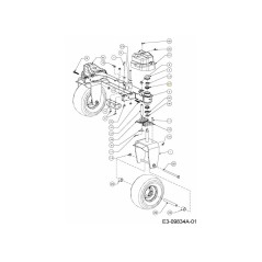 Rollenlager 47 mm x 25 mm x 15 mm 741-05055 Original MTD | Newgardenstore.eu